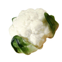 Cavolfiore artificiale in schiuma bianca, 1 pezzo