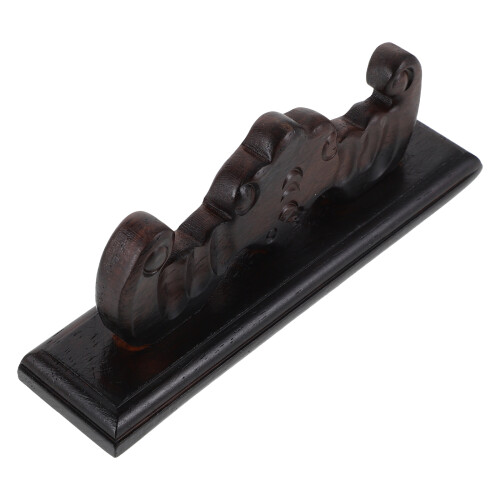 Support Flûte Multifonction Bois Sculpté Élégant Décor Bureau