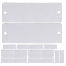 20Pcs Heavy Duty Stainless Steel Name Tags Silver DIY Engraving Plates