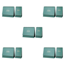 10Pcs 2026 Desktop Calendar Green Stand Up Daily Office Planner