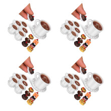 4Sets Durable Ceramic Resin Mini Dollhouse Faux Cakes for Decoration