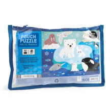 Mudpuppy Arctic Friends - 12 Teile Puzzle mit wiederverwendbarem Reißverschlussbeutel und bunten Illustrationen von arktischen Tieren