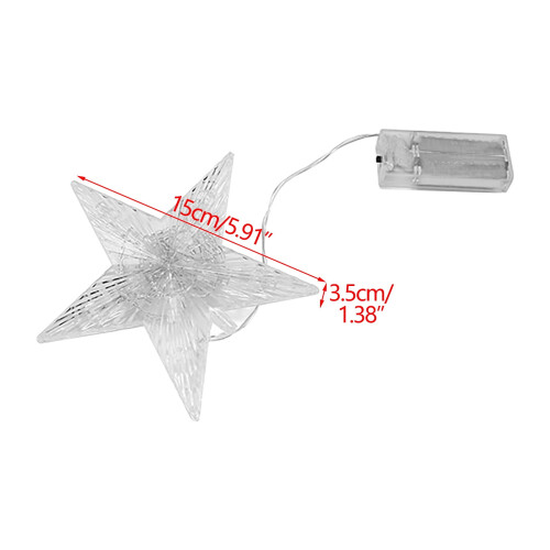 Étoile lumineuse LED pour sapin de Noël (1 pièce)