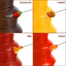 Electric 3-Tier Chocolate Fondue Fountain