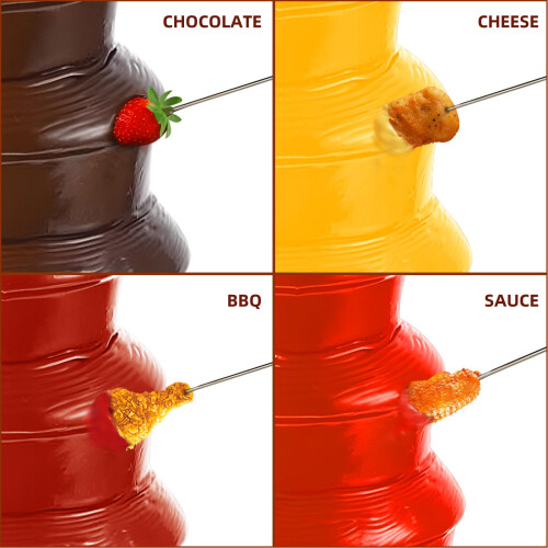 3-Tier Stainless Steel Chocolate Fountain Machine