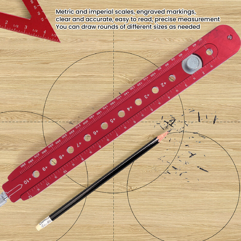 300mm Aluminium Ruler Compass Scriber