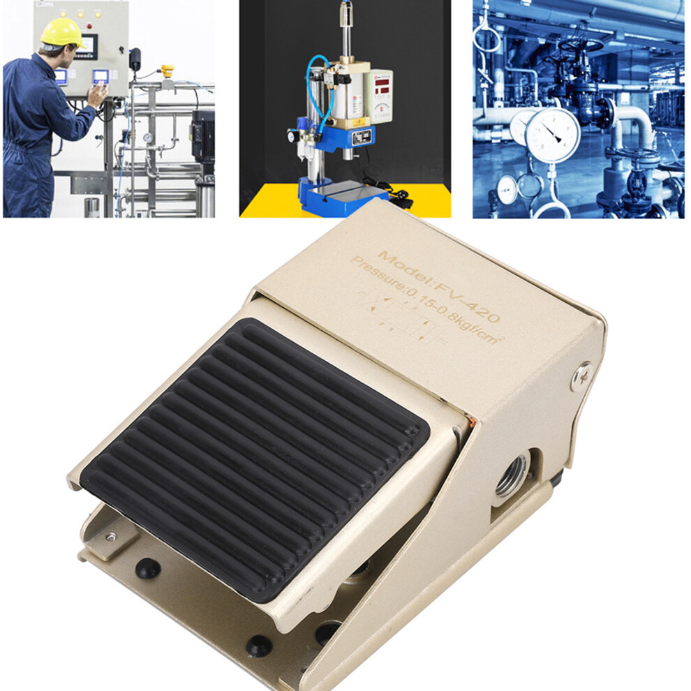 Pneumatic Foot Pedal Valve Aluminium Alloy FV420