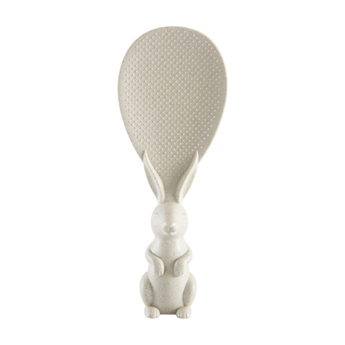 Rice Spoon PP Non-Stick Standing Rabbit Shape White