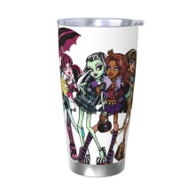 Garrafa térmica Monster High de 591 ml (20 oz) em aço inoxidável para viagem.