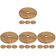 16Pièces Cercle Paillis Naturel Coir Khaki Pour Pots Plantes