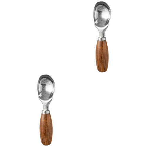 2Pièces Cuillères Service Glace Bois Coloré Pour Maison
