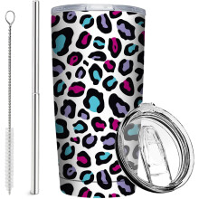 Leopard Print Tumbler Stainless Steel 20 oz