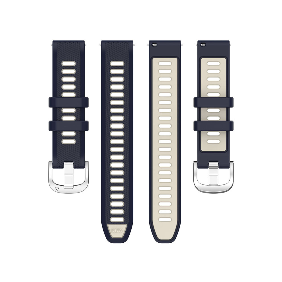 (Midnight Starlight, 18Mm) Silicone Watch Band Strap Metal Buckle Band For Garmin Forerunner265s/265 Blue 688249461532