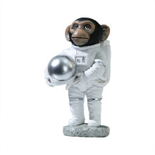 Figurină astronaut decor polireșină spațiu câine ornament