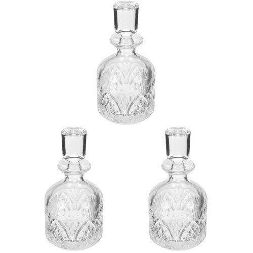 3Pièces Flacons En Verre Transparent Pour Bar Restaurant