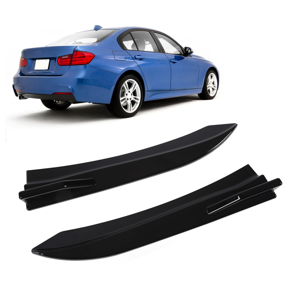 Glossy Rear Bumper Side Spoiler For Bmw F30 Black 7340572918369