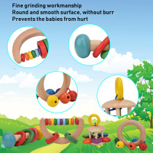 Eco-Friendly Wooden Rattle Set for Babies