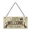 Wooden Cat Tag Sign Rectangular Welcome Decoration 1
