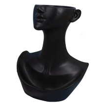 Elegant Resin Bust Jewelry Display Stand For Necklaces-Black
