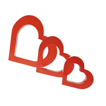 Wood Crafts Love Symbol Decorative Item Festives-Red