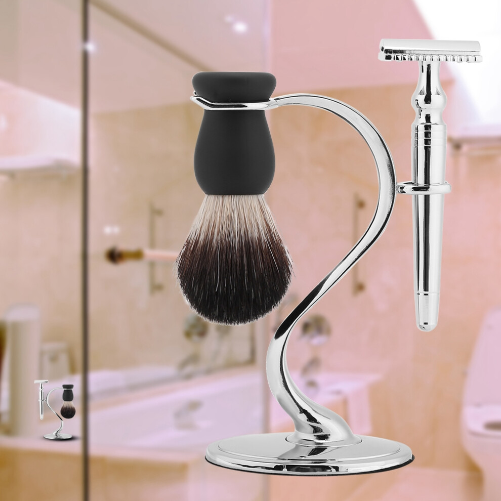 Elegant Shaving Brush Stand with Razor Support