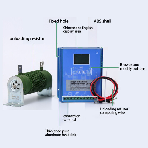 Hybrid MPPT Controller 24V/48V LCD Screen