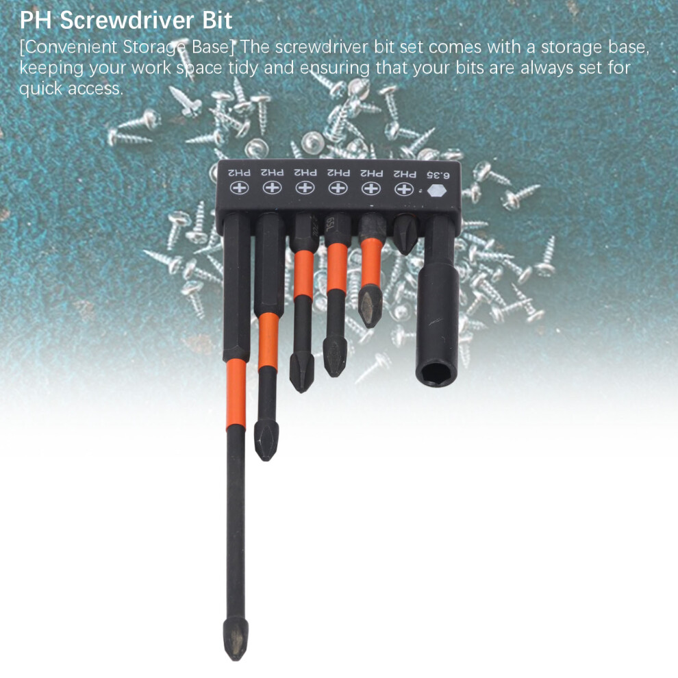 7Pc PH Bits & Magnetic Holder Set Screwdriver