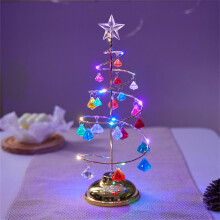 Lampada notturna a LED a forma di albero di Natale in cristallo con filo di rame (1 pezzo)