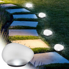 Lot de 6 lampes solaires décoratives d'extérieur blanches pour jardin, solaires, blanches.