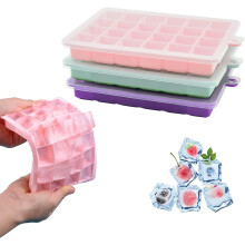 Silikon-Eiswürfelform, 3er-Pack, 24 Würfel, BPA-frei