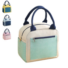 Geïsoleerde lunchtas, groen, draagbaar, grote inhoud