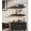 Étagères flottantes noires avec bordure dorée 40 cm 5