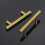 Gold Euro Bar Cabinet Pulls 3" Center 10-Pack 2