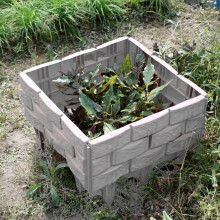 Bordure de clôture de jardin en plastique TAKTUK imitation pierre 10 m