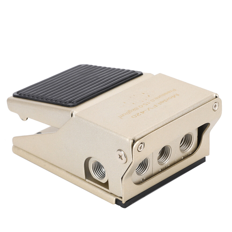 2-Position 4-Way Foot Pedal Valve Aluminium Alloy