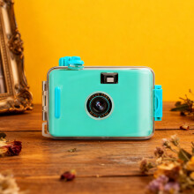 Light Blue Miniature Film Camera