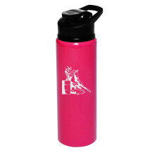 Aluminium sportwaterfles 740 ml (25 oz) felroze