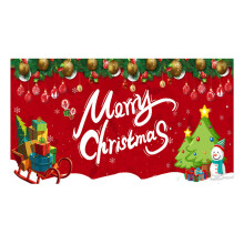 Tapisserie de porte de garage de Noël rouge et verte, décoration festive