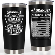 Vaso para abuelo de 20 oz #1 Abuelo de todos los tiempos