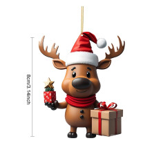 Christmas elk pendant acrylic cartoon decoration 1 piece