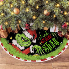 Φούστα Χριστουγεννιάτικου Δέντρου Grinch 30 ιντσών βελούδινη