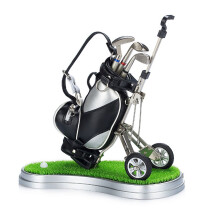 Portalápices de escritorio con temática de golf para hombre