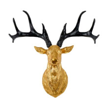 Décoration murale tête de cerf Yakbaofuo3D, œuvre d'art représentant une statue de cerf