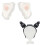 Bandeau oreilles de chat mobiles interactifs, gravité et-Blanc 1
