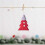 Christmas Tree Hanging Ornaments Rustic Red Non-woven 12pcs 1