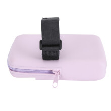 Silikon-Wasserflaschen-Etui Lila, Reißverschluss & Trageschlaufe