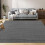 Boho Rug Vintage Print 5x7 Ft Black Low Pile 1