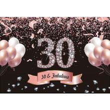 Striscione e palloncini per la festa del 30 compleanno