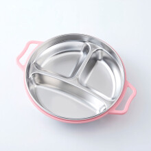 Pink Toddler Plate 304 Stainless Steel 3