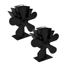 Hélices para ventilador de fogão a lenha, 5 pás, 2 peças